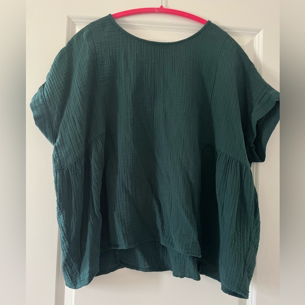 Madewell Green oversized tunic top. Size XL. Worn one time